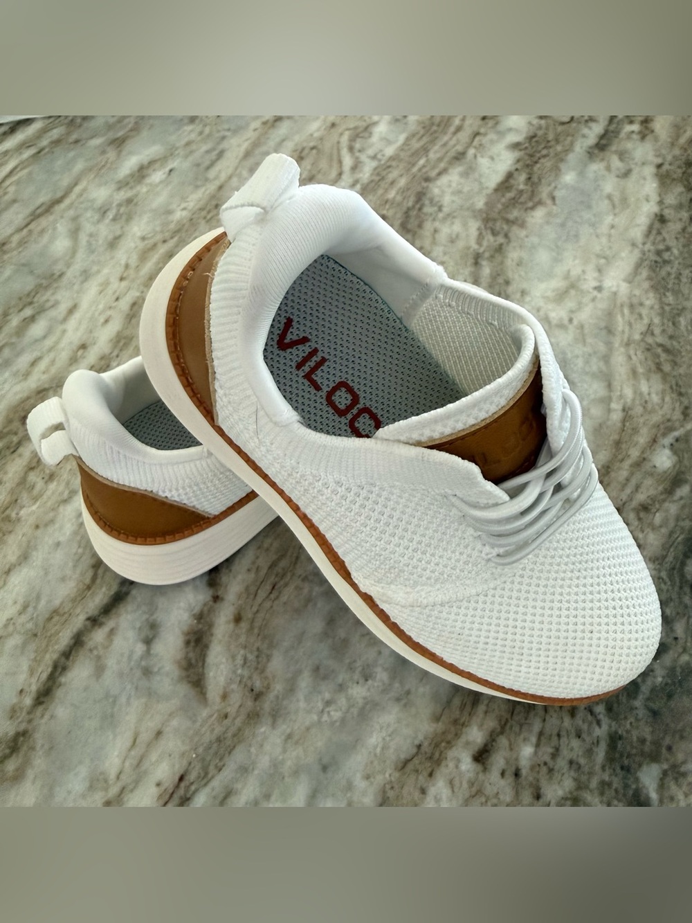 Vilocy Boys Brown & White Sneakers Shoes EUR 28 US 11 Lace Up Low Top